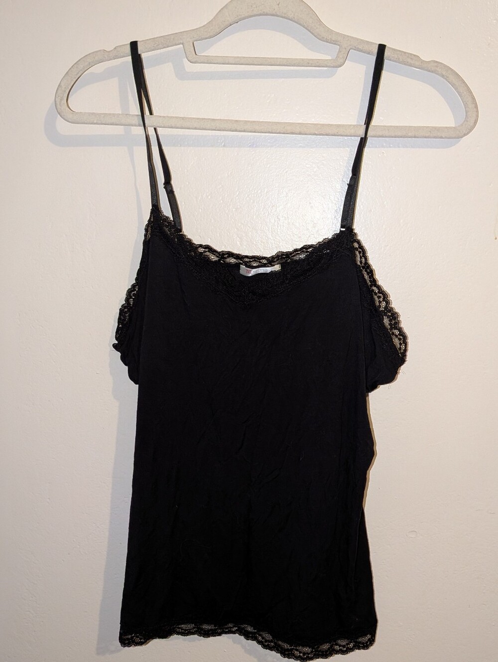 Black Lace-Trim Camisole Tank Top - Women's Size 2XL